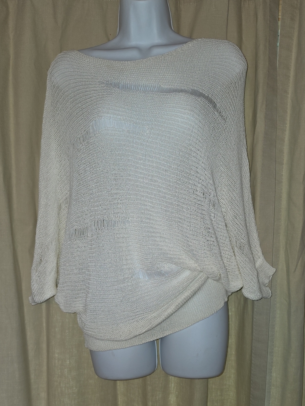 POL Lightweight Off-the-Shoulder Sweater in Cream